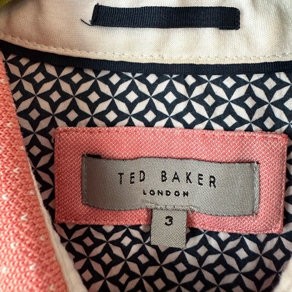 Ted Baker Mens Cagey Polo Pale Orange (Size 3=M) - Picture 4 of 7
